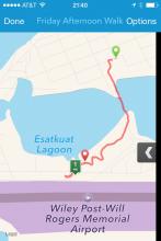 Runkeeper map of Lagoon Walk