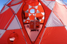 Ice Core Drills in a Tent