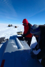 Marking the Core Sample Bag