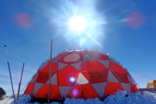 Sun Over the Drilling Tent