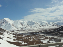 beautiful river valley looking back as we travel north up Atigun Pass