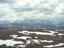 a view of the Brooks Range from atop Jade Mountain