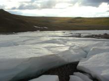 Aufeis near Galbraith Lake off the Dalton Highway