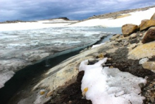 The sound of melting glaciers constantly fills the air