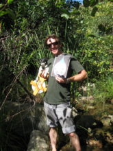 Kevin and Puka at Gaviota Creek.