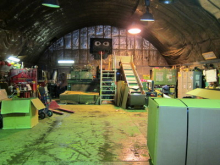 The inside of the Waste Barn