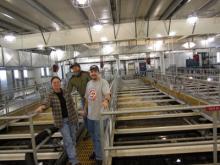 Bec, Dale, and Kirt in front of The McMurdo Waste Water Treatment Plant