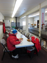 The KLM WATER DROP and Tina at the Galley in Ice Town.