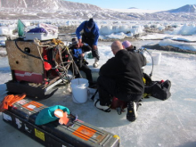 Paul helping the divers get ready.