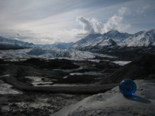 On the edge of the the Matanuska Glacier