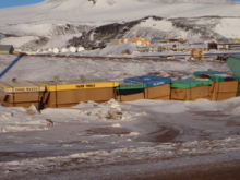 Recycling bins in McMurdo