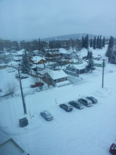 View of Fairbanks from the hotel window