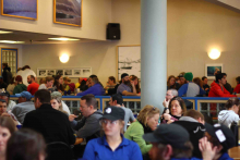 People eating in the Galley.