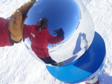 Jocelyn Argueta at the Ceremonial South Pole