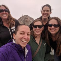 From left to right: Heather Harris, Bridget Ward, Emma Weitzner, Emily Whitmer, Heather Liwanag