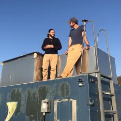 Steven Unger and Jeremy May setting up the GoPro