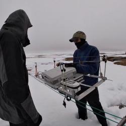 Steve Oberbauer and Jeremy May setting up the MISP Tram