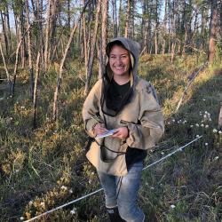 Amanda Ruland Records Data at a Cherskiy Transect