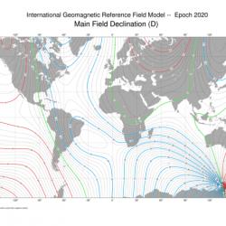 Chart of magnetic field