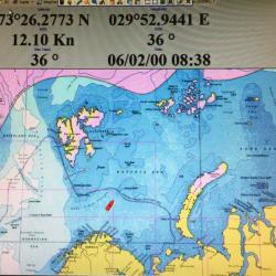 Chart showing location of Akademik Fedorov