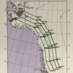 Map Showing Flight Lines