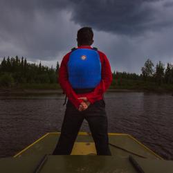 Watching a storm on the Yukon