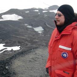 Hiking the Hut Point Ridge Loop Trail near McMurdo.