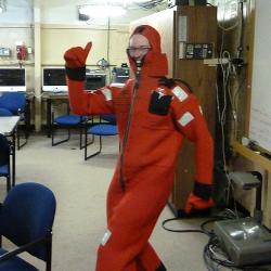 Donning Survival Suit