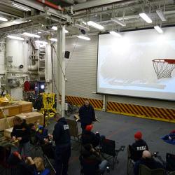 Movie Night in the Helo Hangar