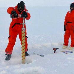 Drilling Core Sample @ North Pole