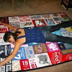 Beth Ann and her quilt