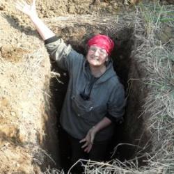 Jodi in her hole