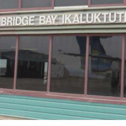 The front of the Cambridge Bay Airport