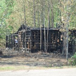 Burnt building