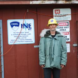 MR. Wood at the permafrost tunnel