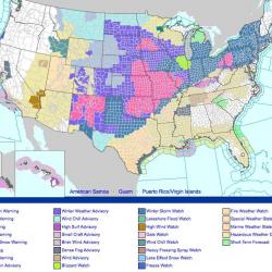 Weather map for US January 31, 2011