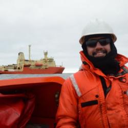 Juan on the speedboat