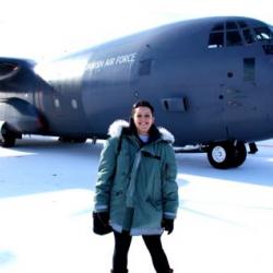 Kelly McCarthy and C-130 Hercules