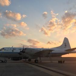 NOAA P3 Miss Piggy in Tampa, Fl after a NOAA-NASA test flight.