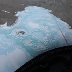 Frozen lake in Taylor Valley