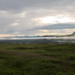 Clouds parting