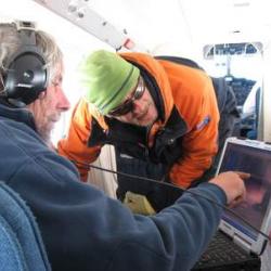 Twit with the radar in the twin otter.