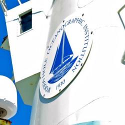 Looking up toward the Crows Nest on the WHOI Research Vessel Knorr.r