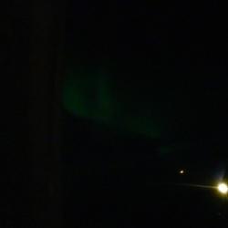 Aurora seen flying into Fairbanks Alaska. 