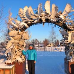 Moose antler arch in Fairbanks AK