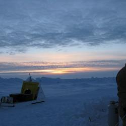 Sunrise on the last day at camp.