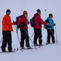 G-063 skiing near Scott Base. Photo by Justin Lawrence.