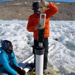 Extracting a sediment trap.