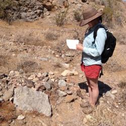 Me, taking some field notes at the Beck Springs formation.