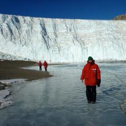 Me on the moat with Taylor Glacier in the background.